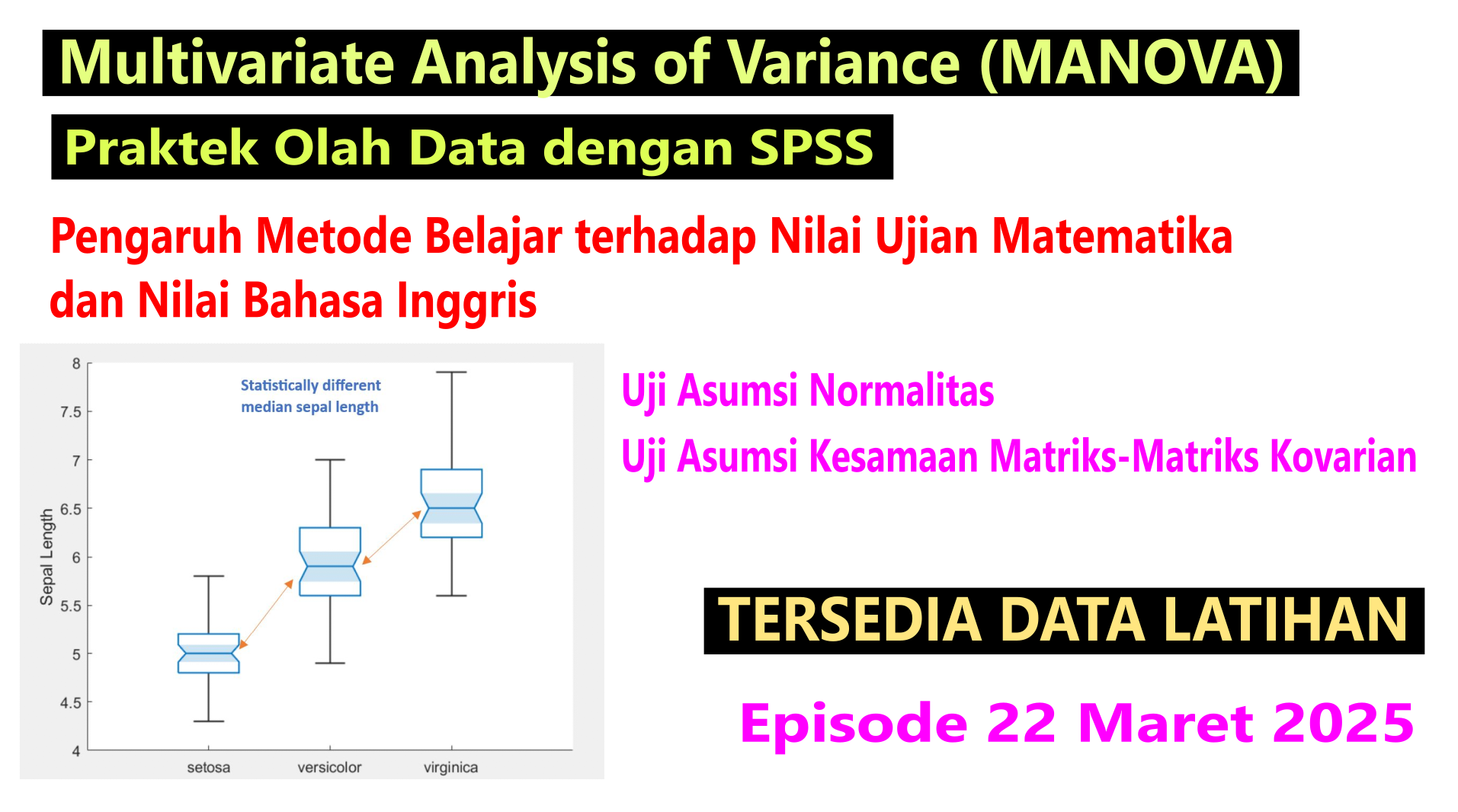 Multivariate Analysis of Variance (MANOVA) dengan Software SPSS